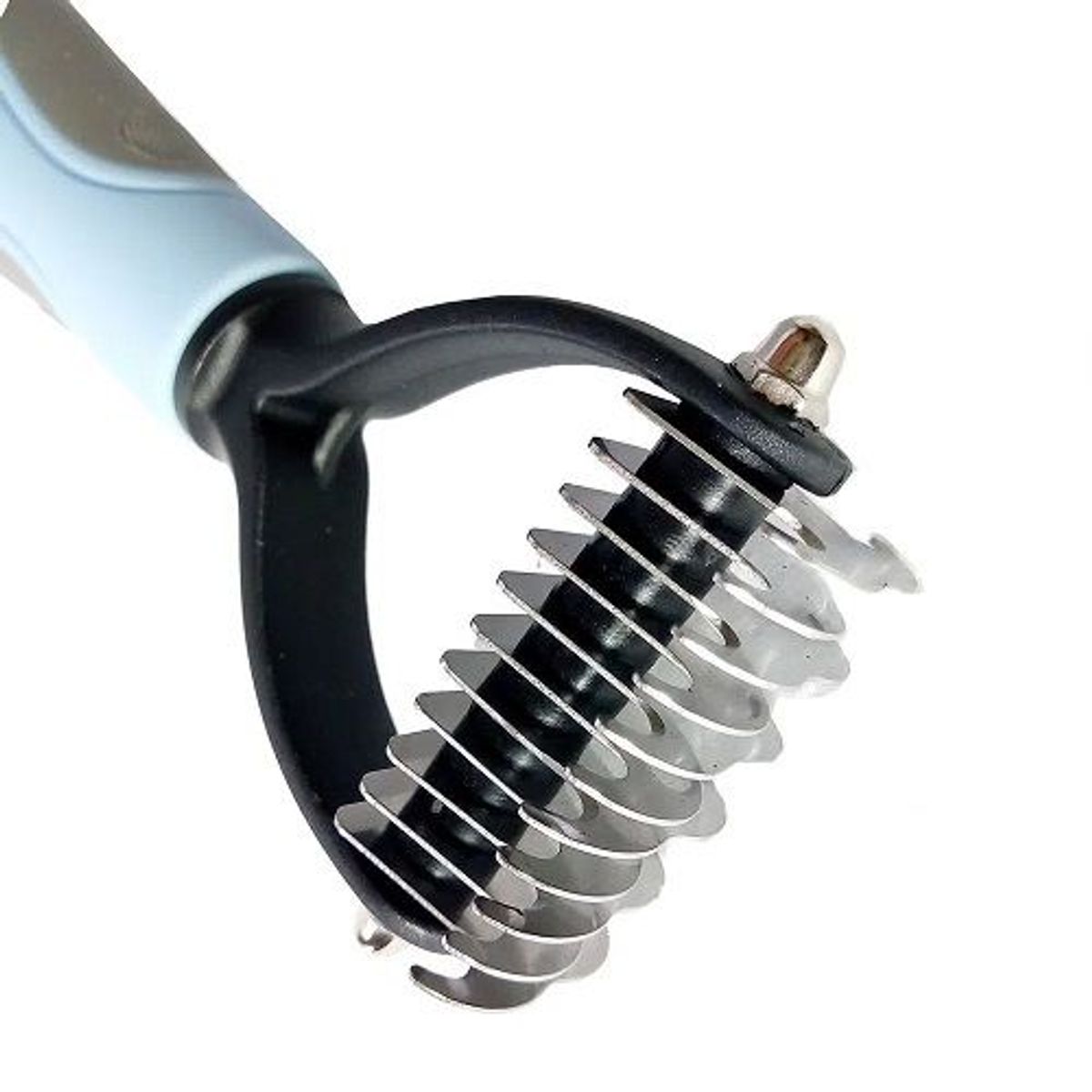 GENERICO - Peine  Deslanador Desmotador para perro y gato - celeste