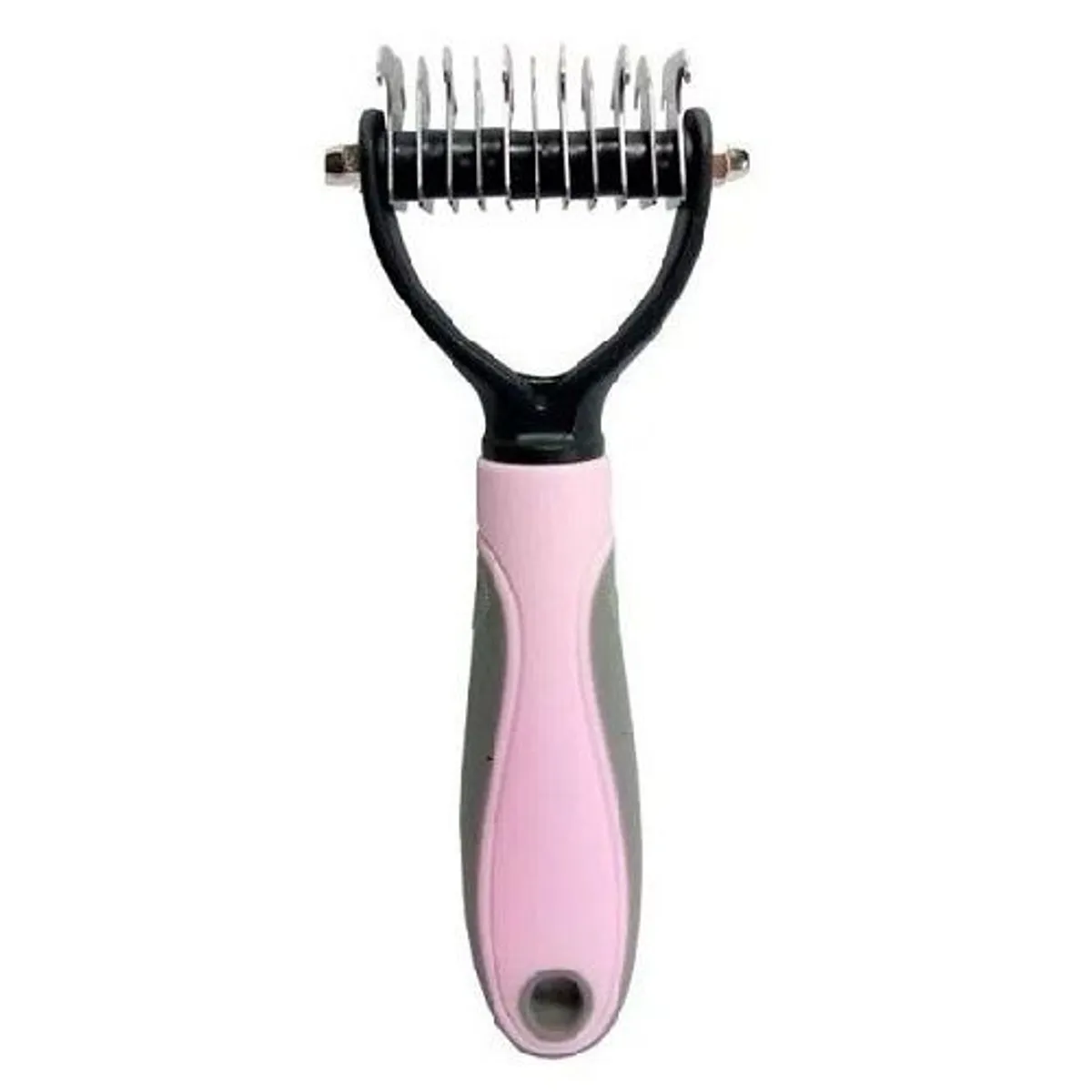 GENERICO - Peine  Deslanador Desmotador para perro y gato - Rosado