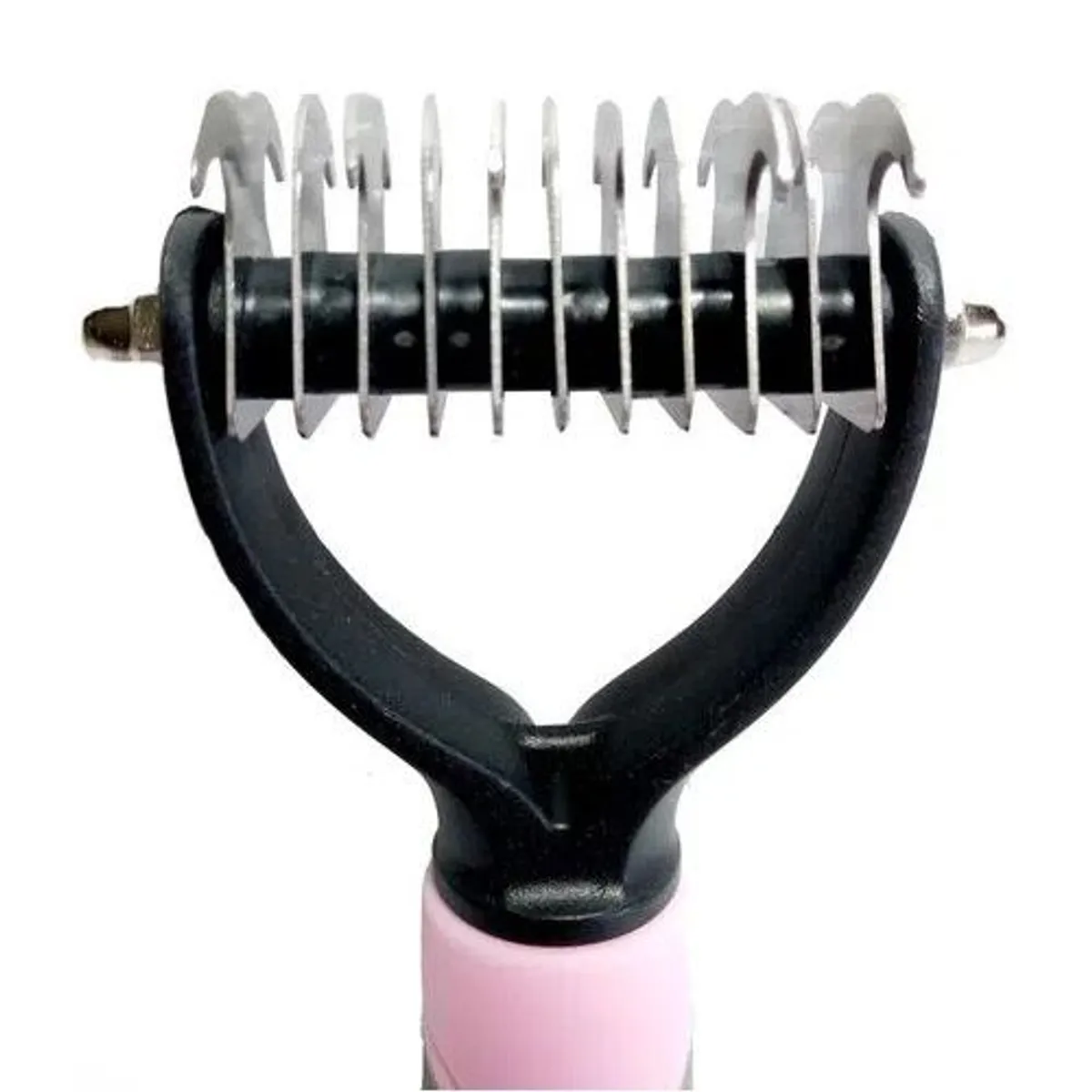 GENERICO - Peine  Deslanador Desmotador para perro y gato - Rosado