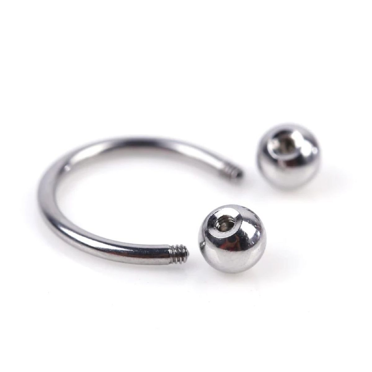 GENERICO - Set x 2 Piercings para septum smiley labret lóbulo 8mm