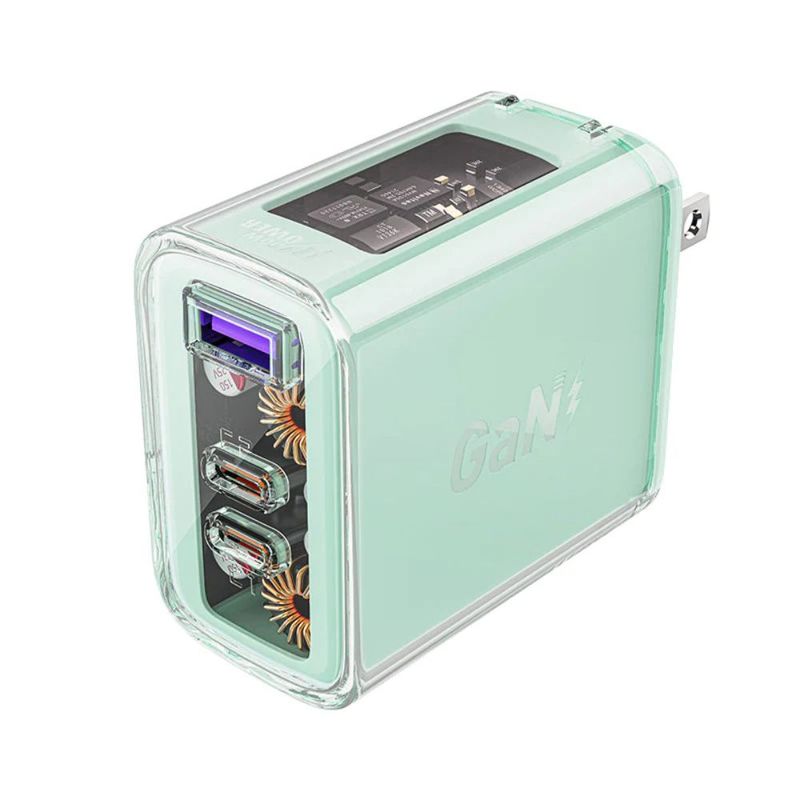 ACEFAST - Cargador de pared Acefast A47 PD65W GaN Mountain Mist 2xUSB-CUSB-A