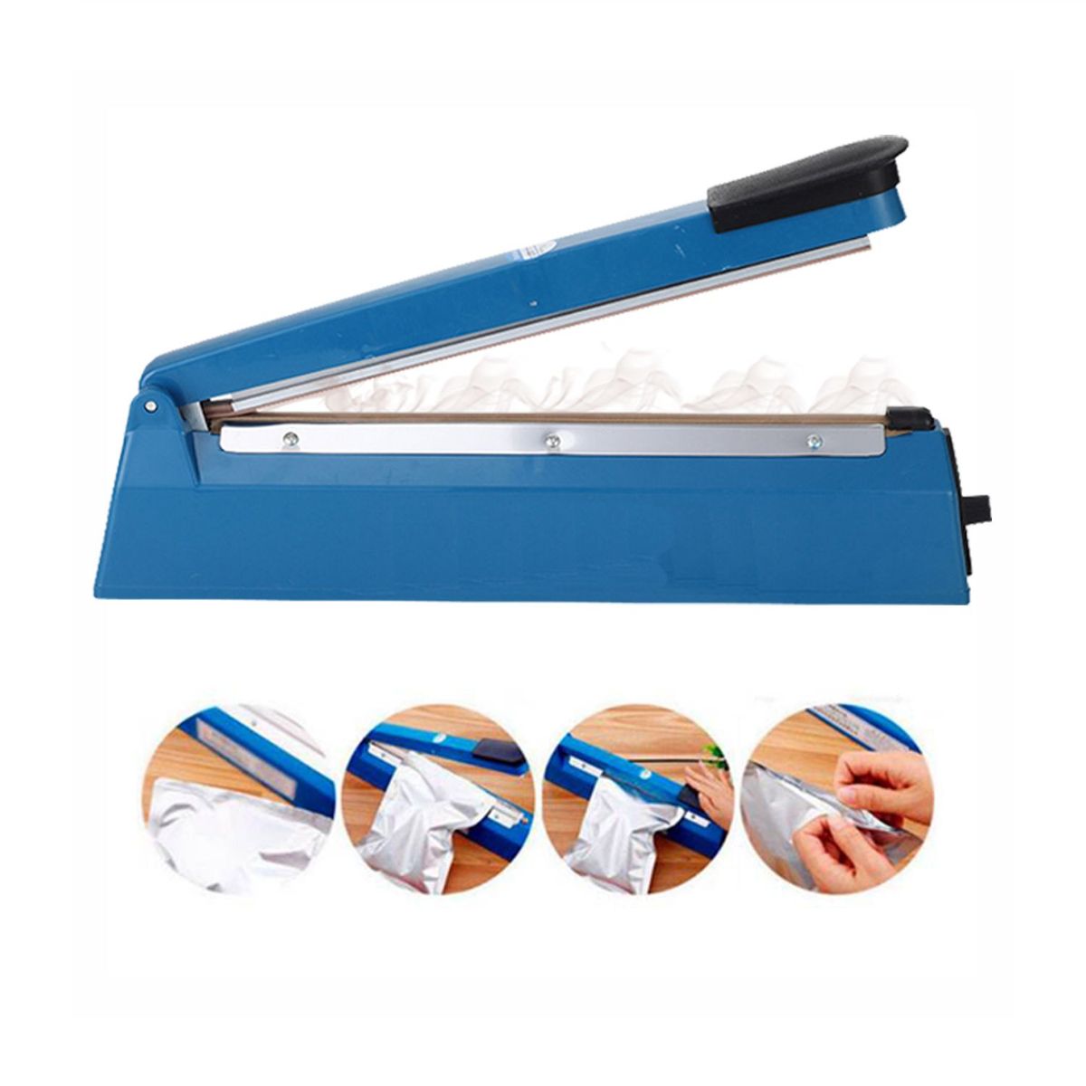 CUBULL - SELLADORA DE BOLSAS PLÁSTICO 20CM POLIETILENO HOGAR ORGANIZAR - CA2056