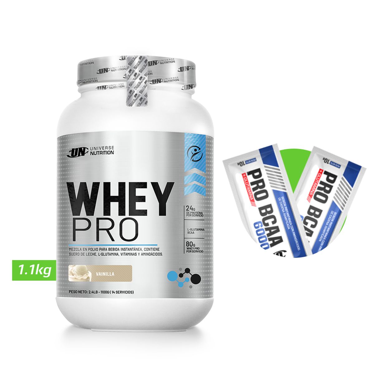 UNIVERSE NUTRITION - WHEY PRO 1.1 KG UN VAINILLA + REGALOS