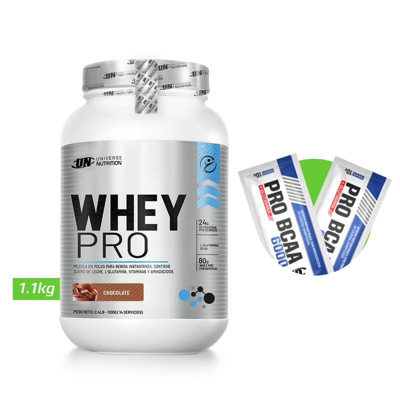 UNIVERSE NUTRITION - WHEY PRO 1.1 KG PROTEÍNA UN CHOCOLATE + REGALOS