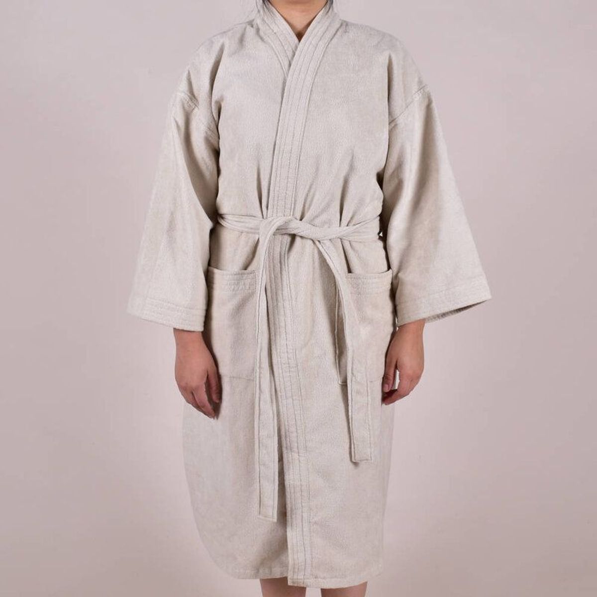 GENERICO - Salida de baño de 450 gramos - M - Beige