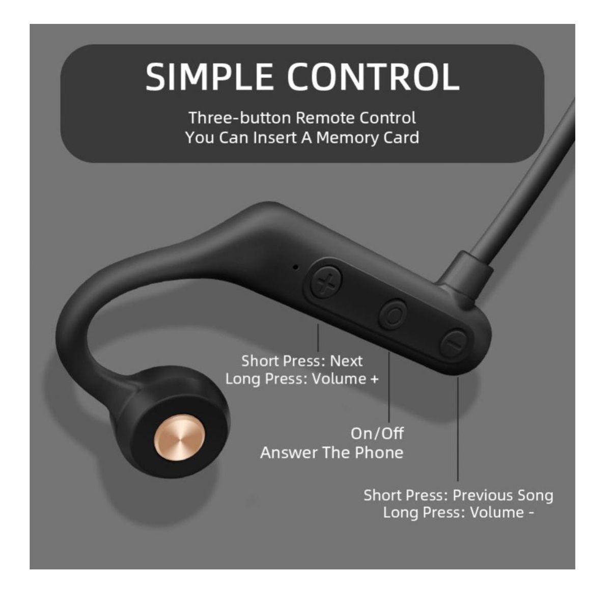 GENERICO - Audífonos Bluetooth hasta 10m Handsfree Con Micrófono NEGRO