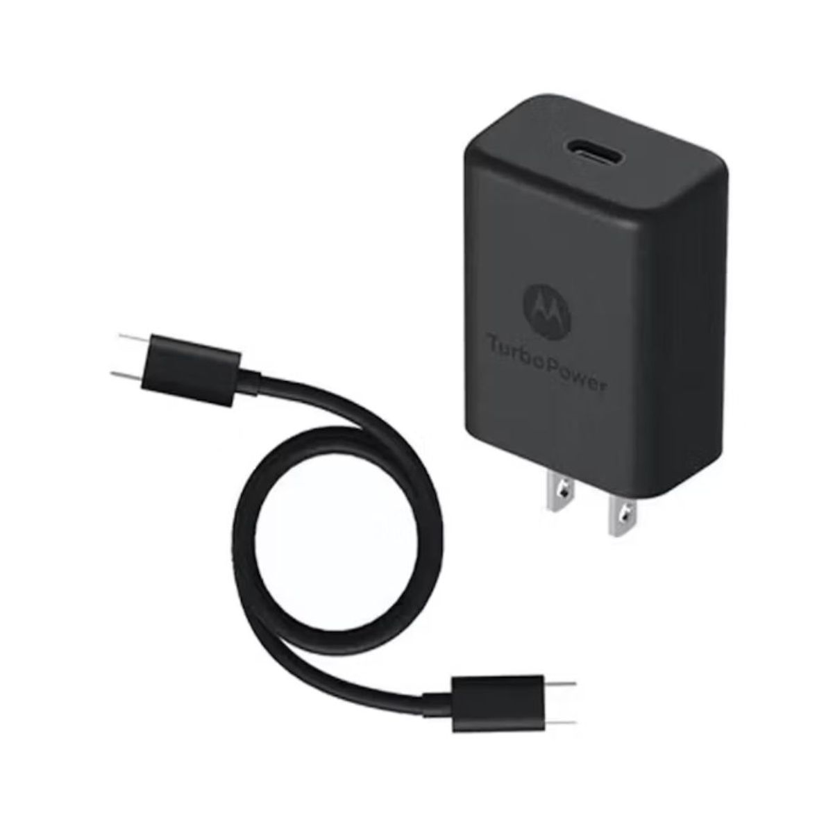 MOTOROLA - Motorola Turbo Power 27W Cargador QC 4 Tipo-C Carga Rápida - Negro