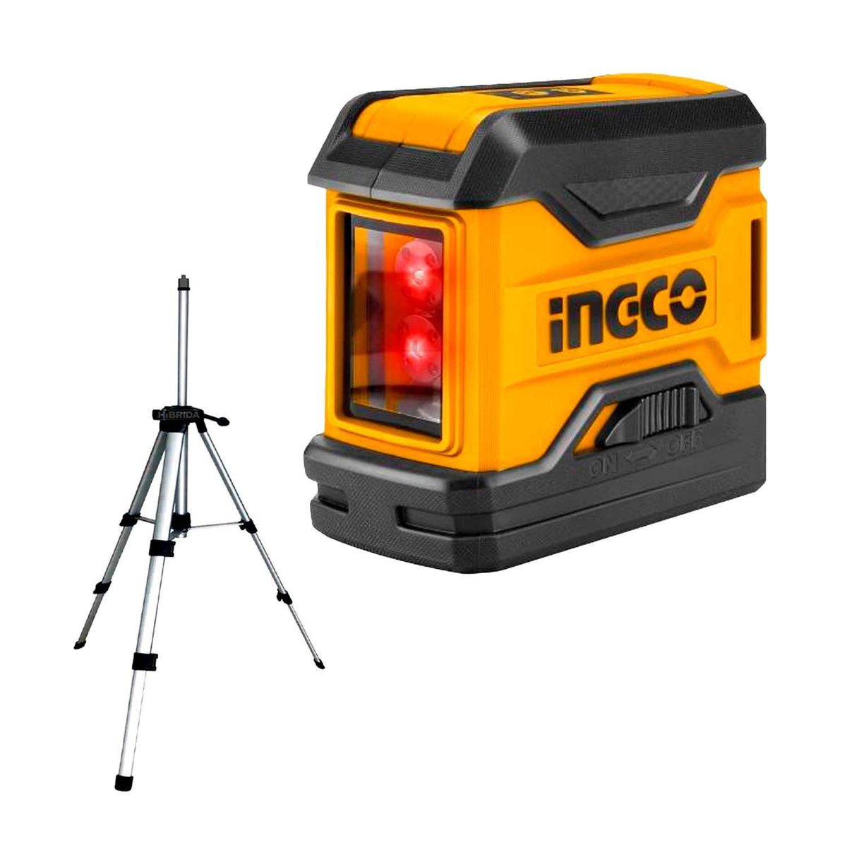INGCO TOOLS - NIVEL LASER IMANTADO AUTONIVEL HORIZONTAL VERTICAL MÁS TRÍPODE