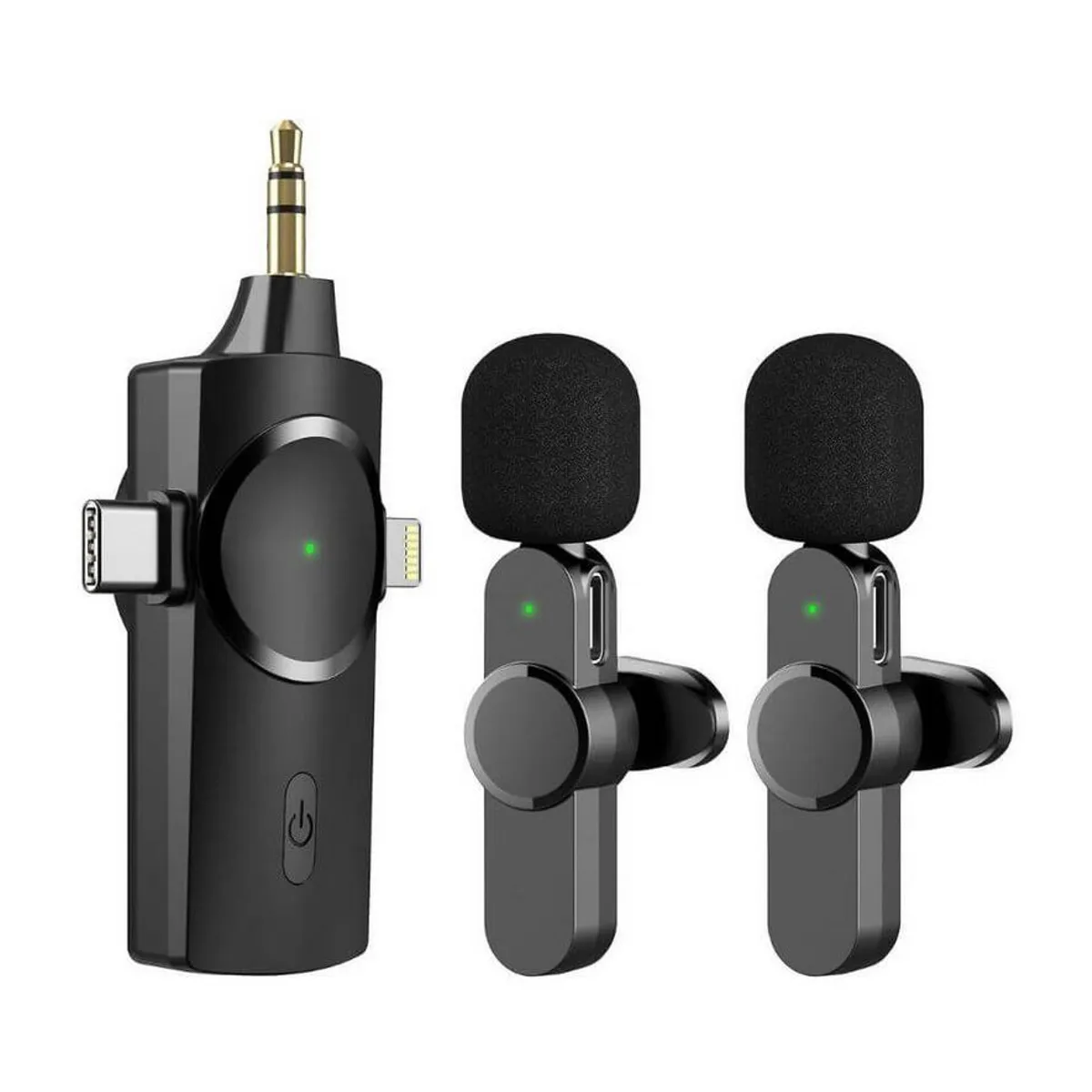 OEM - Microfono Inalambrico Universal - 2 micros - Para Celular PC y Camaras