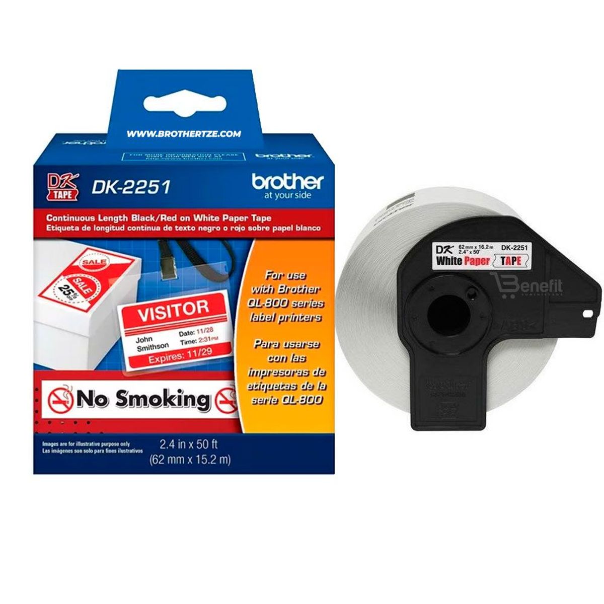 BROTHER - DK2251  ROLLO CONTINUO BROTHER DK-2251