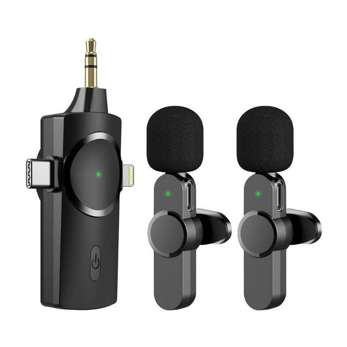 OEM - Microfono Inalambrico Universal - 2 micros - Para Celular PC y Camaras