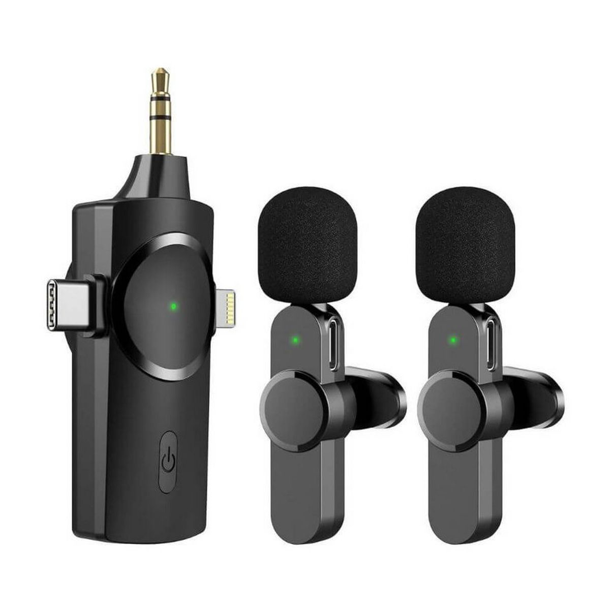 OEM - Microfono Inalambrico Universal - 2 micros - Para Celular PC y Camaras