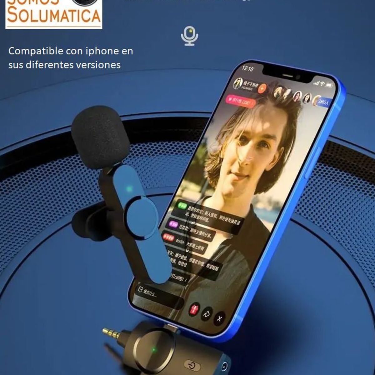 OEM - Microfono Inalambrico Universal - 2 micros - Para Celular PC y Camaras