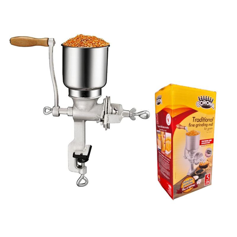 CORONA - Molino Moledor Manual para Granos Tolva Alta  Marca Corona