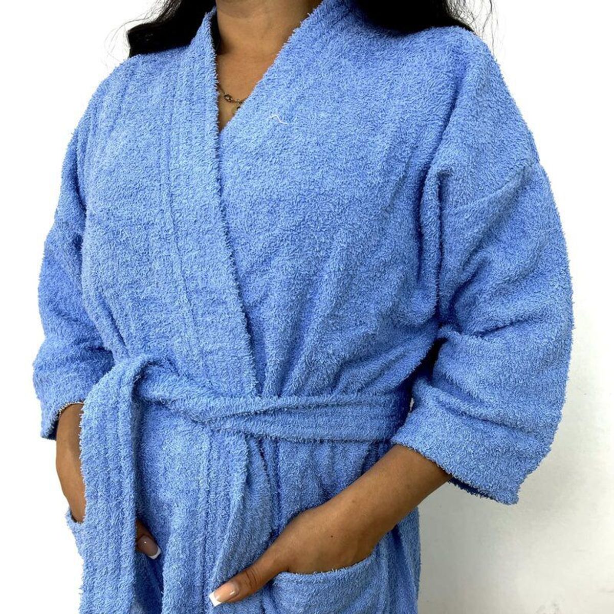 GENERICO - Salida de baño de 380 gramos - M - Celeste