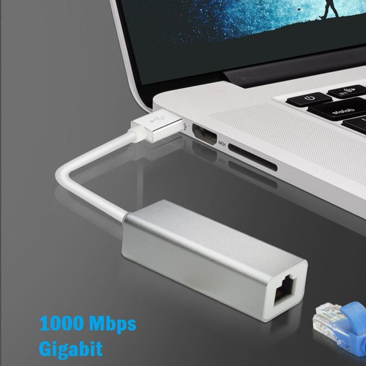 OEM - Adaptador de Red Tipo Usb 3.0 a Rj45 Gigabit Windows Mac - ALUMINIO