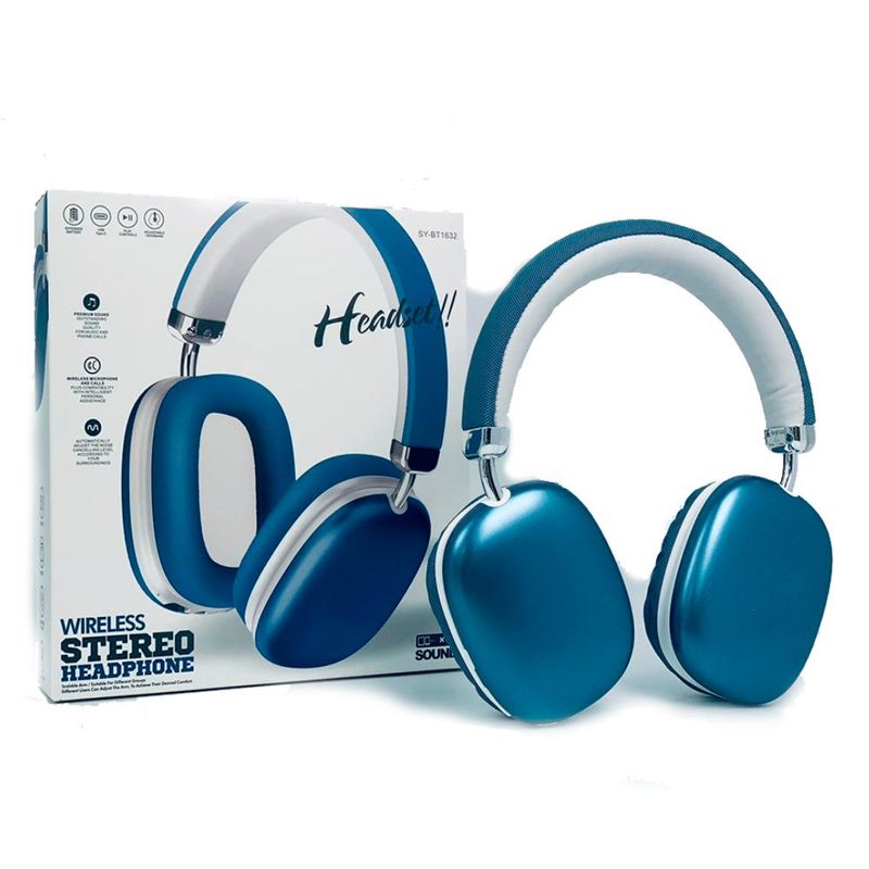 GENERICO - Audifono Headset Bluetooth 5.3 Compatible con IOS y Android Azul
