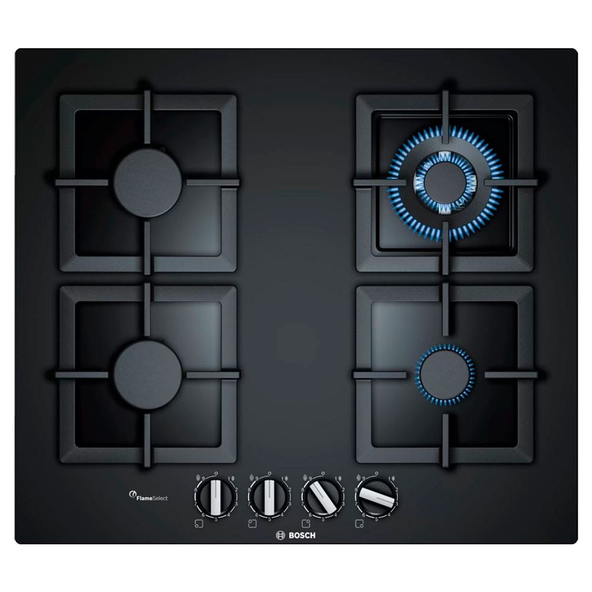 BOSCH - Cocina Encimera a Gas Bosch PPH6A6B20V Negro 60 cm