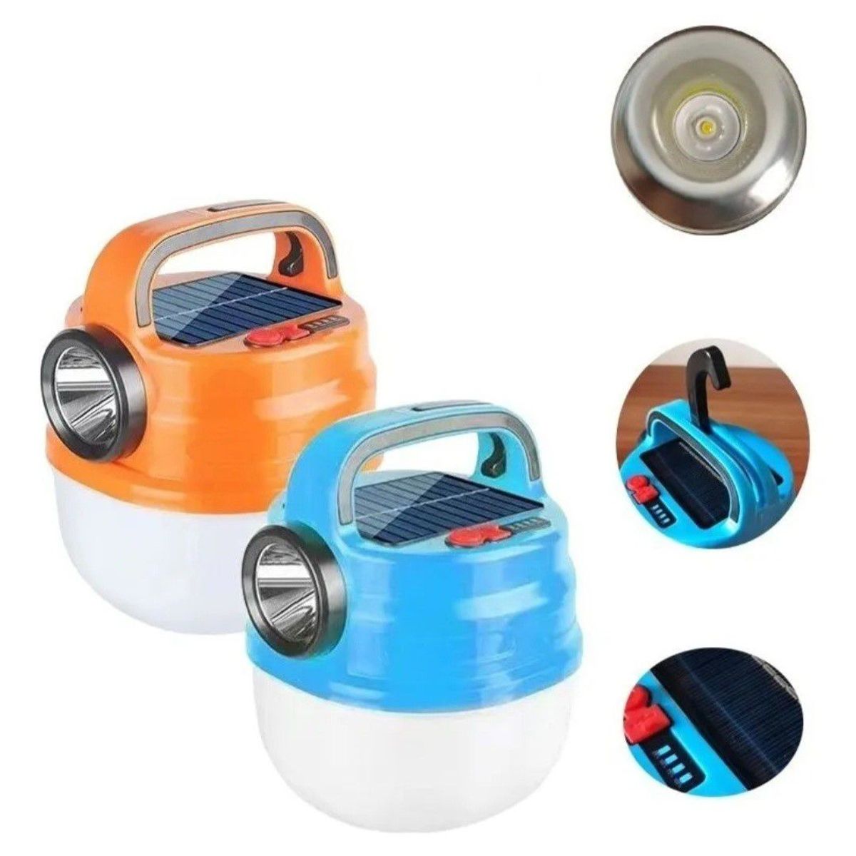 GENERICO - Linterna lampara solar recargable Portatil NARANJA