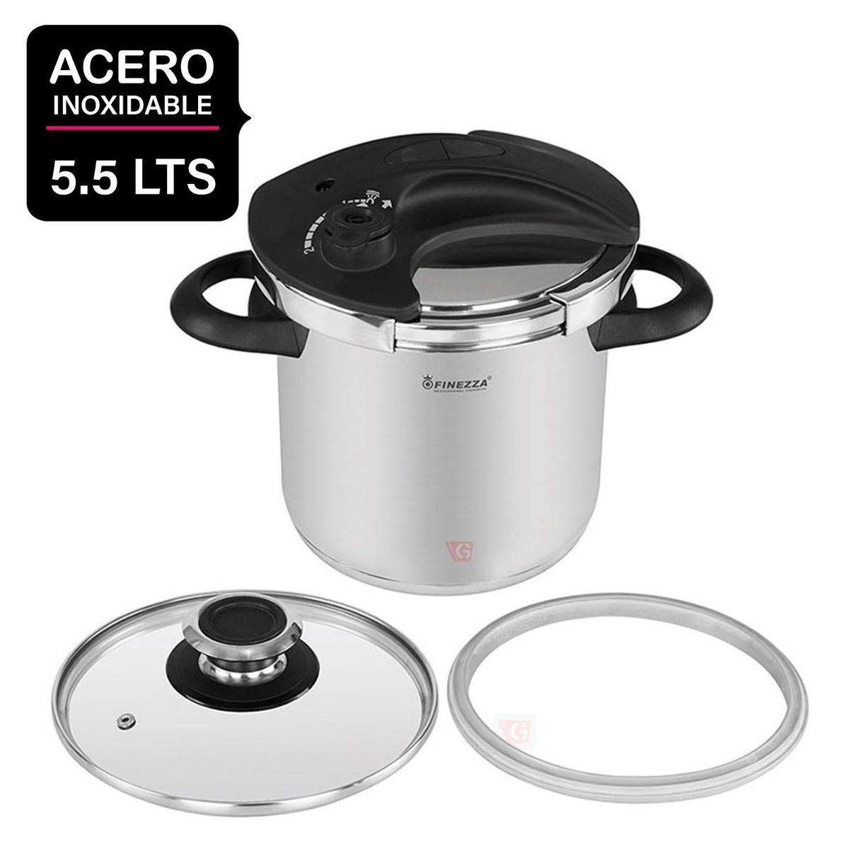 FINEZZA - Olla a Presión  5.5Lts    FZ-550-AC-IN