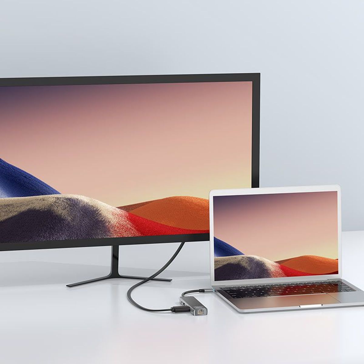 HOCO - Adaptador C 5 en 1USBC USB 3.0 + RJ45 para Laptop Macbook