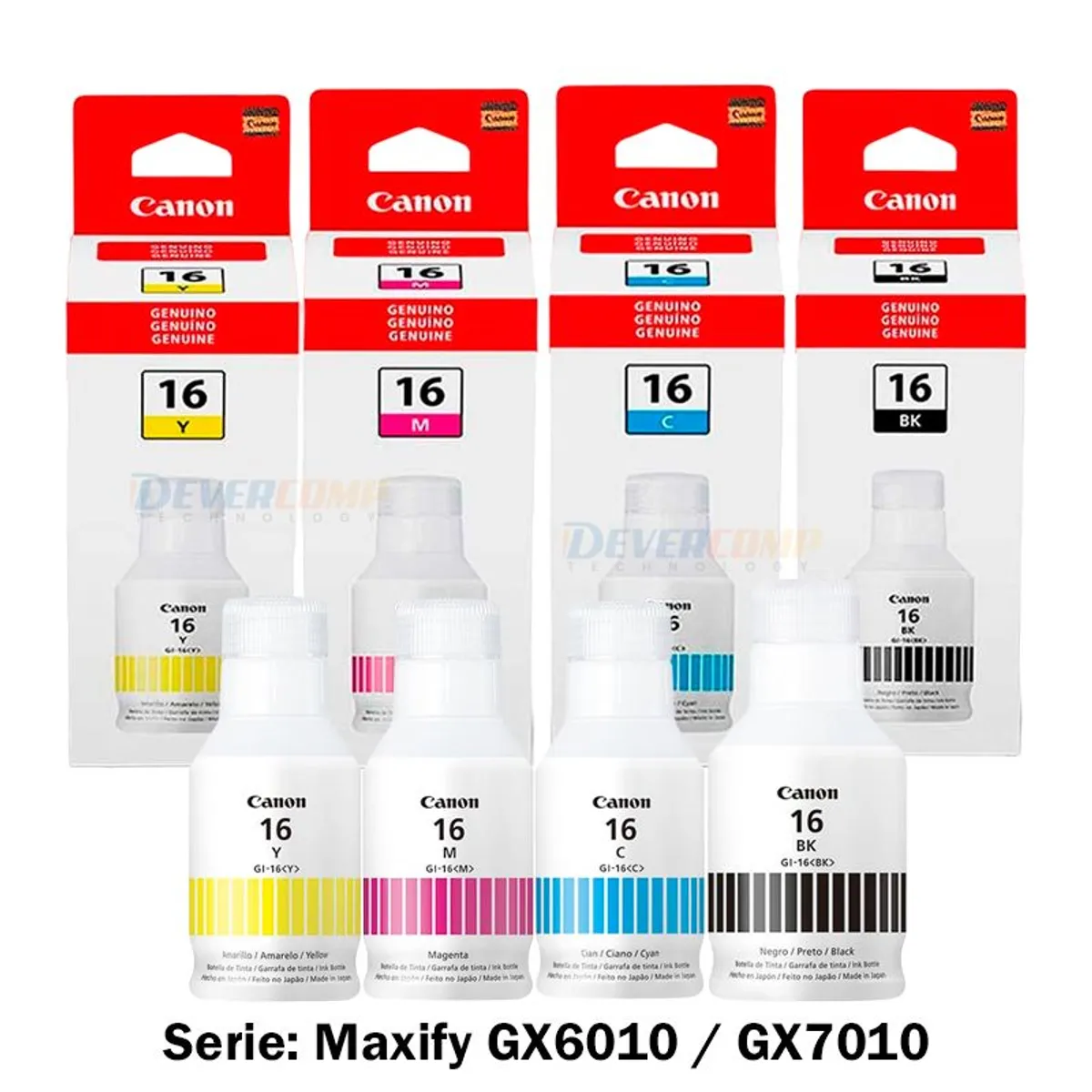 CANON - Pack de tinta Canon GI-16 Serie Maxify GX6010  GX7010
