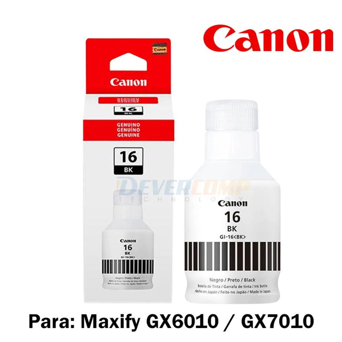 CANON - Pack de tinta Canon GI-16 Serie Maxify GX6010  GX7010