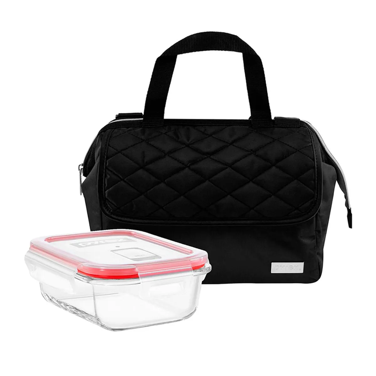 PYREX - Lonchera Pyrex Ejecutiva Negra Termica + Taper 500ml - 300362-300315