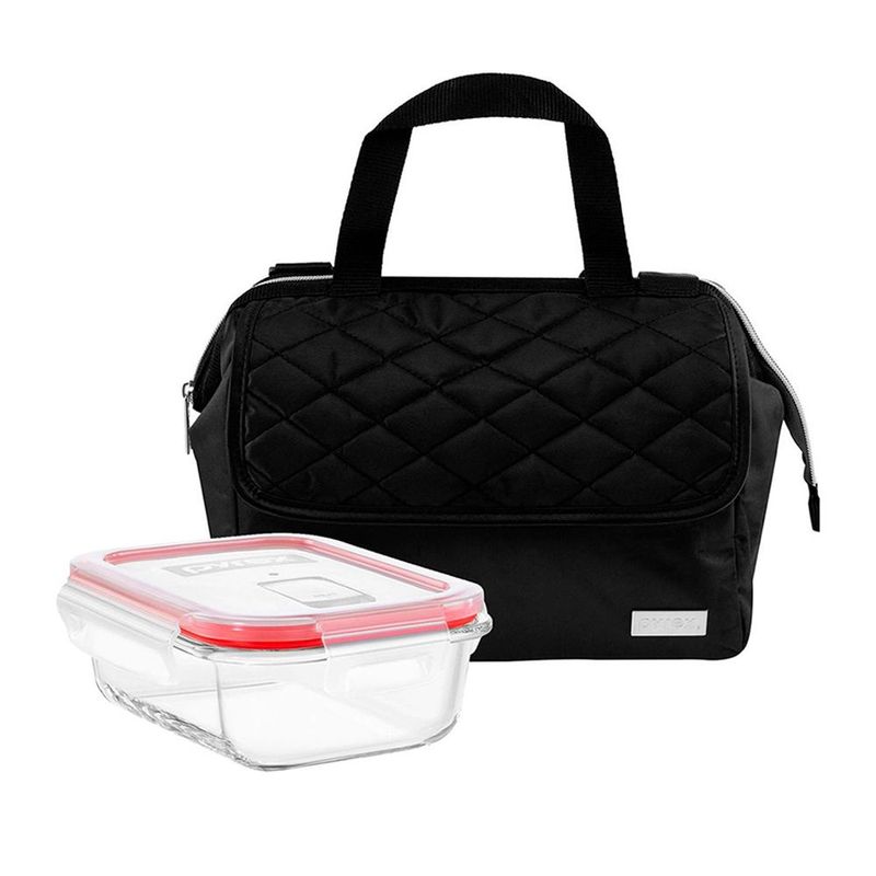 PYREX - Lonchera Pyrex Ejecutiva Negra Termica + Taper 400ml - 300362