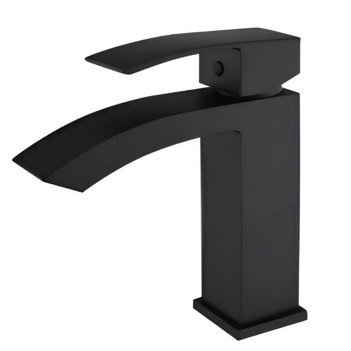 IMPORTADO MC - MEZCLADORA DE LAVATORIO CAIDA CASCADA NEGRO CUADRADA