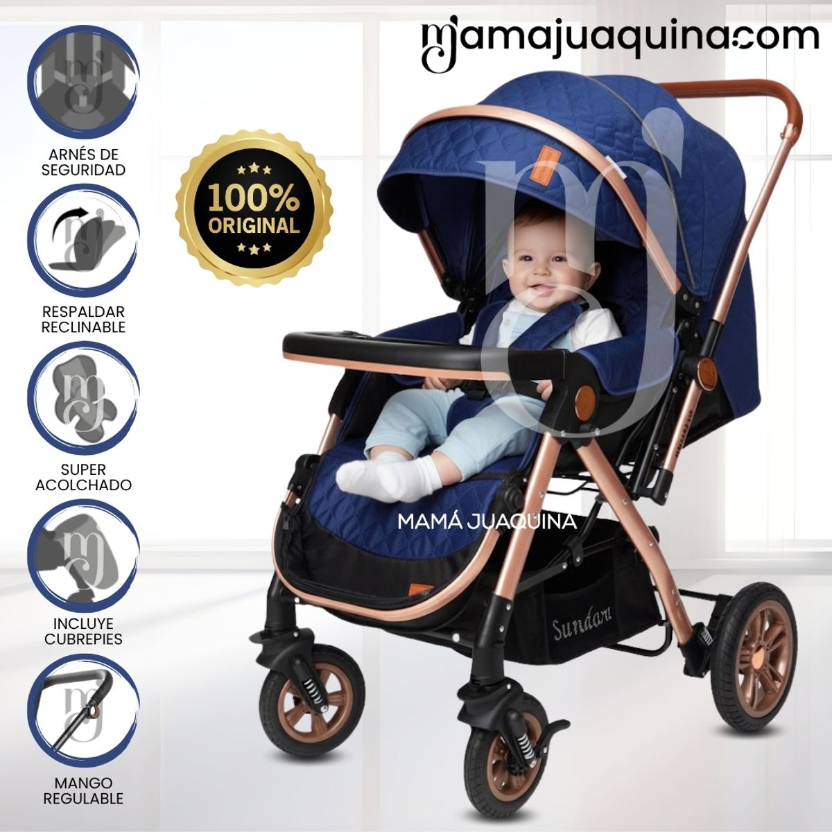 BEAUTIFUL - Coche Cuna De Lujo «SUNDARA VIP» Edición Limitada Blue