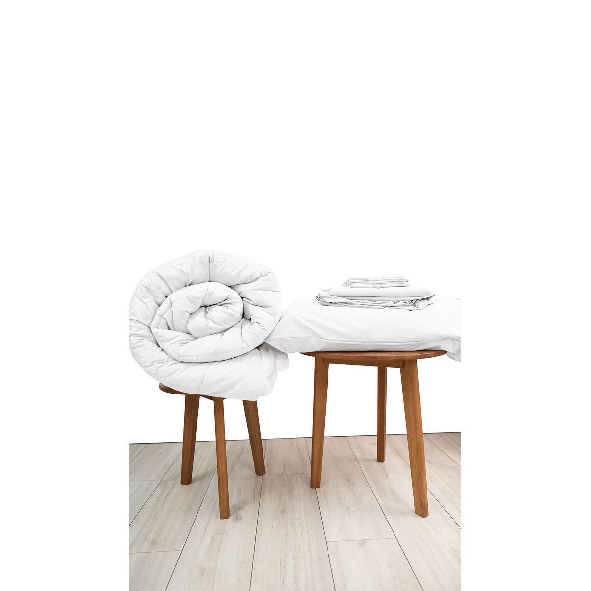 COBITEX HOME - Sábanas + Plumón Hipoalergénico Queen 400 hilos blanco Cobitex 100% algodón