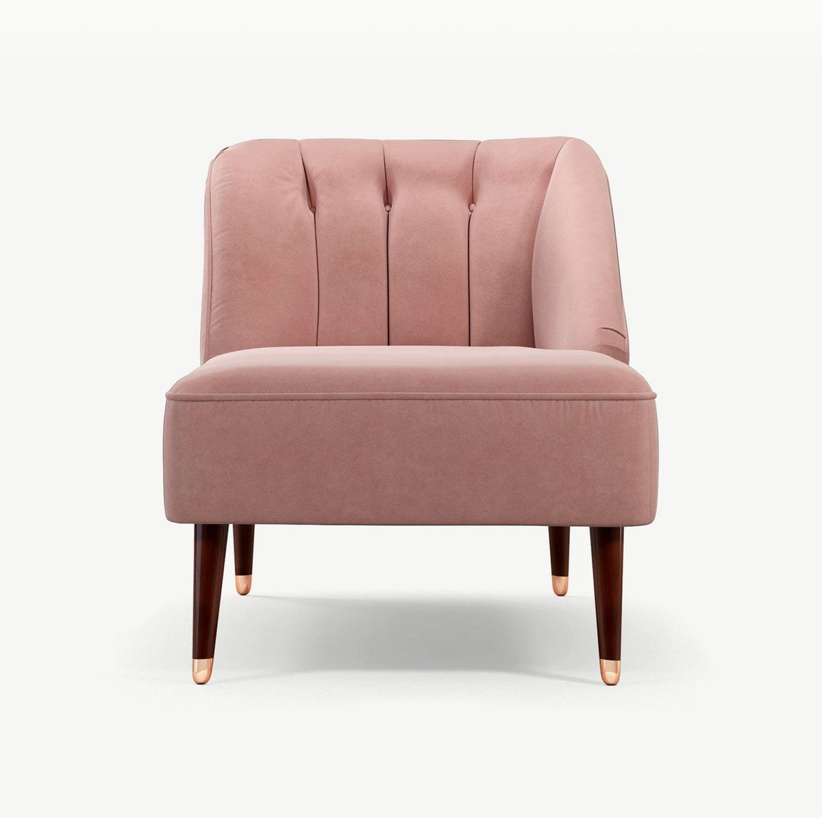 YOLODECORO - Chaise Longue Derecho Margot 2 Cuerpos Rosa