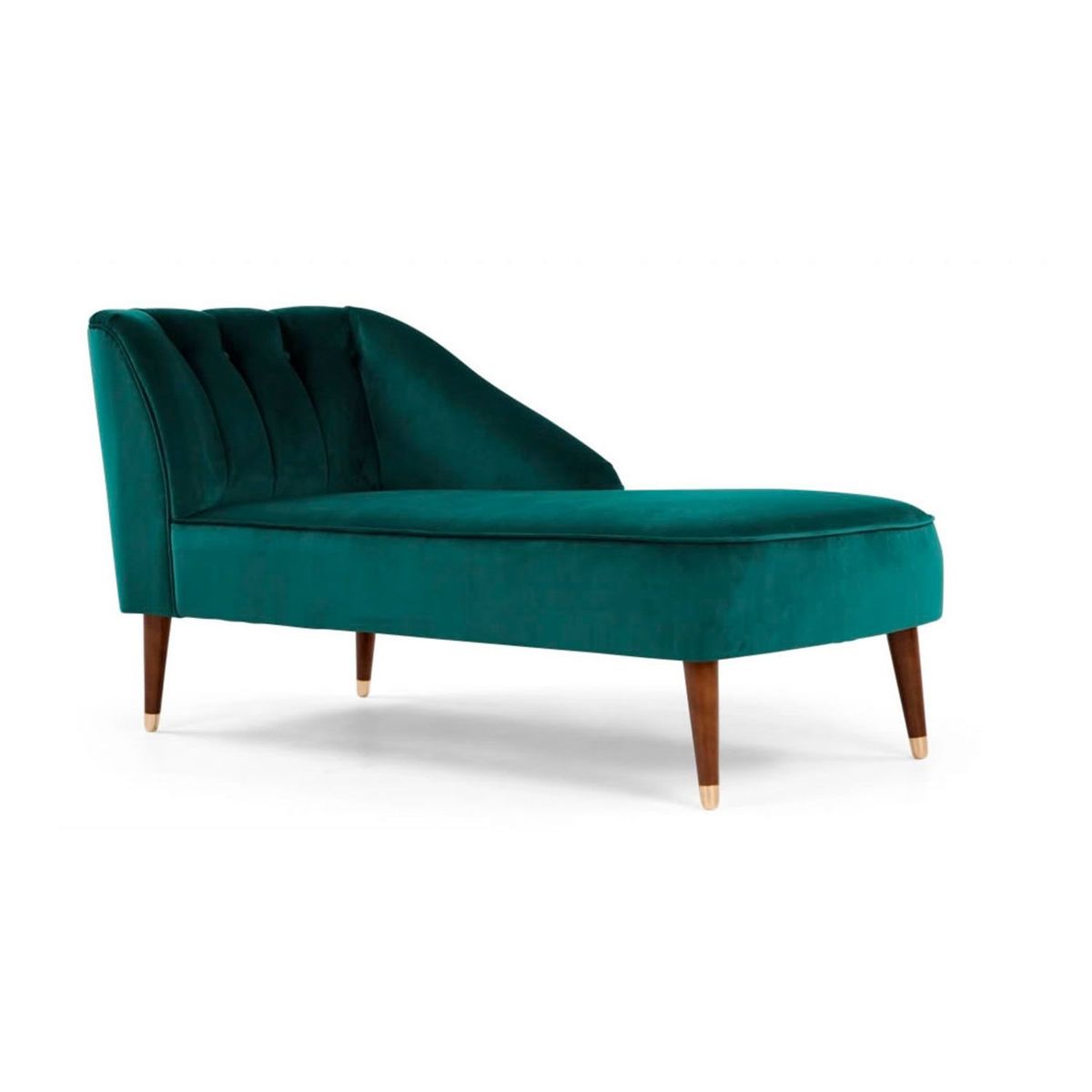 YOLODECORO - Chaise Longue Derecho Margot 2 Cuerpos Azul Pavo Real