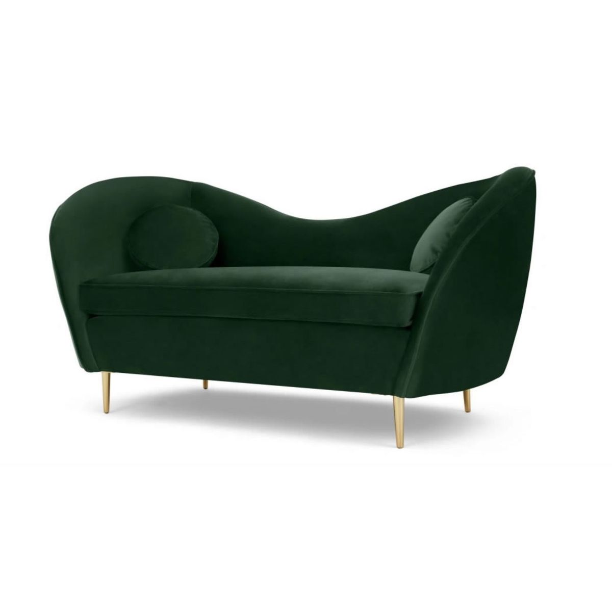 YOLODECORO - Sofá Kooper De 2 Cuerpos Verde Pino.