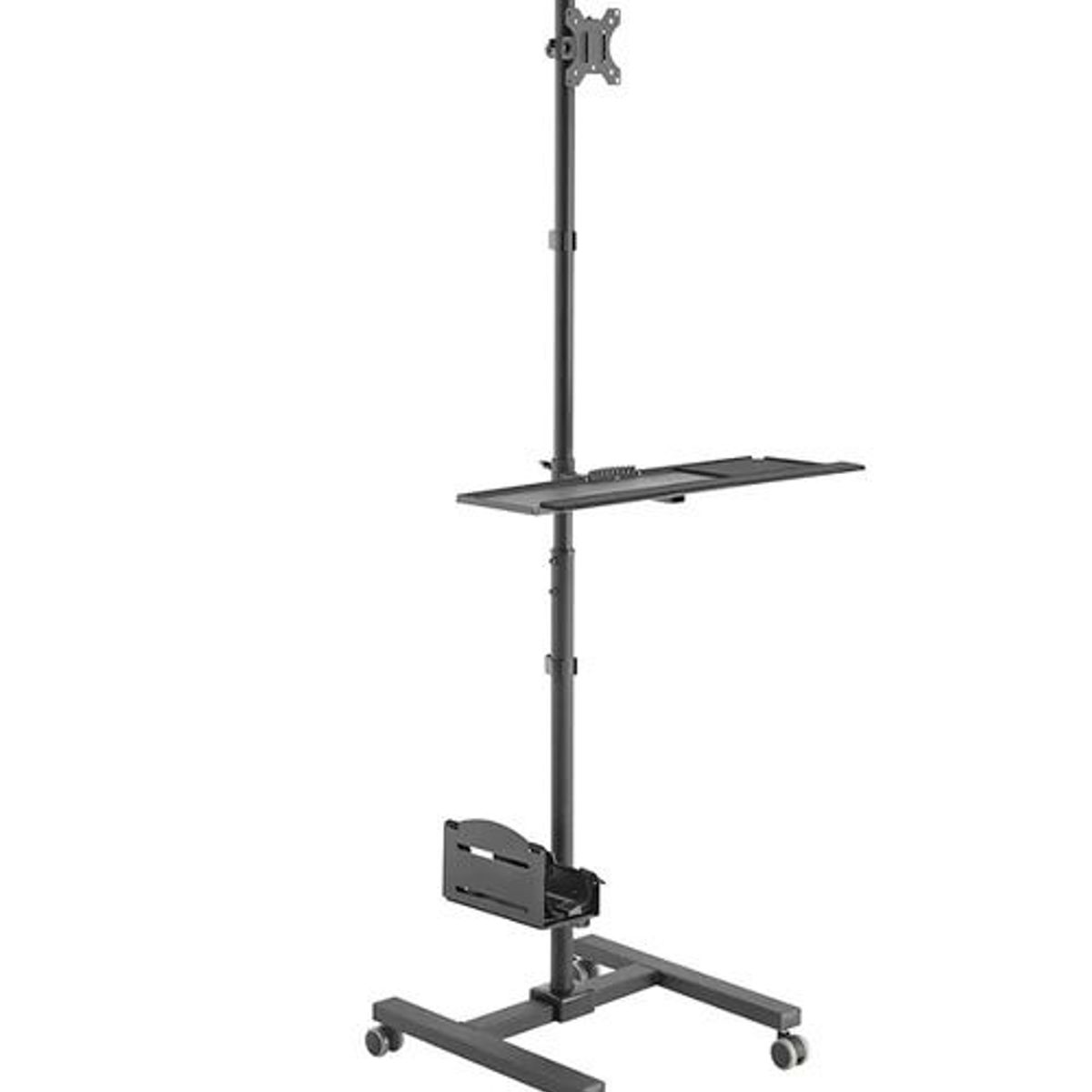 GENERICO - MONTECH - Pedestal con Ruedas para Monitor 17 a 32 Pulg / CPU-TECLADO