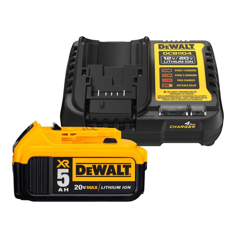 DEWALT - Starter Kit Batería 5.0 Ah + Cargador 12V/20V Dewalt DCB205-K3