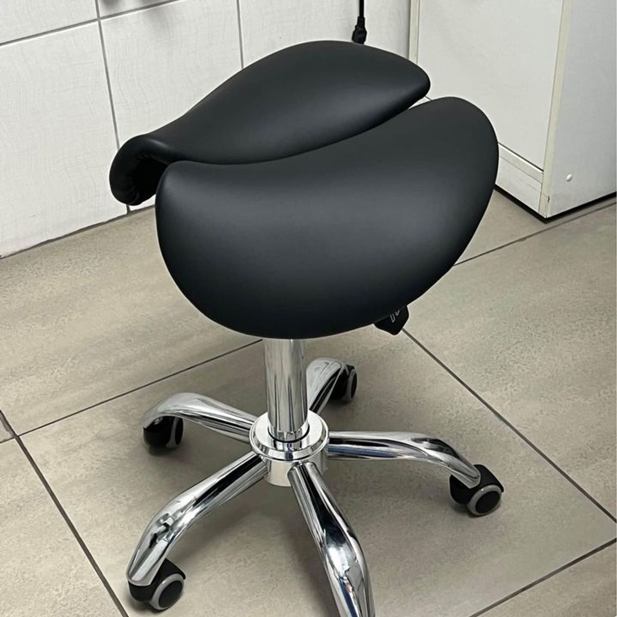 GENERICO - Taburete Ergonómico tipo silla de montar Cuero PU