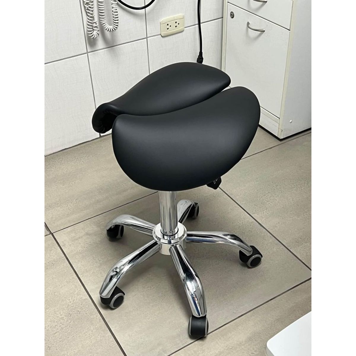 GENERICO - Taburete Ergonómico tipo silla de montar Cuero PU