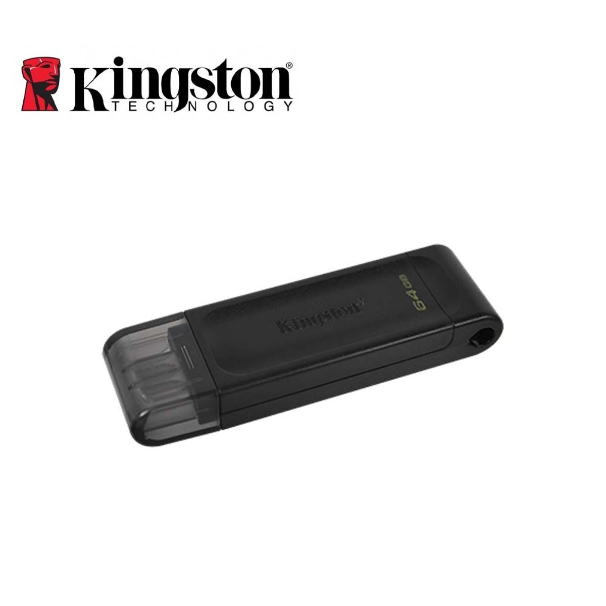 KINGSTON - Memoria Kingston DataTraveler 70 Unidad flash USB-C 64GB de capacidad, con velocidades USB 3.2 Gen 1