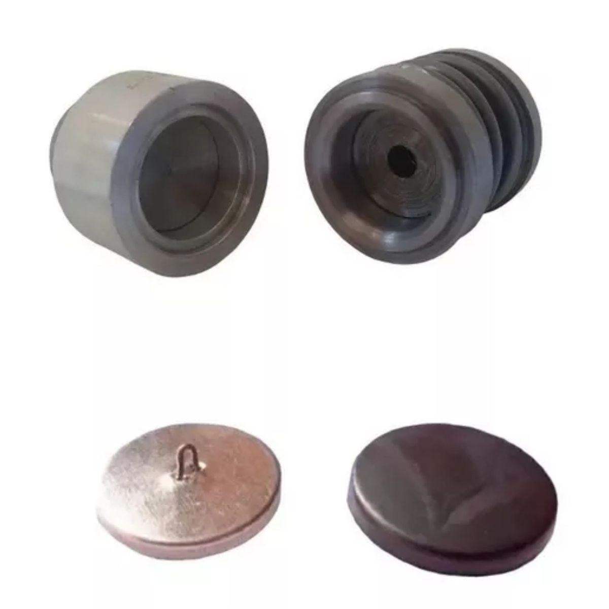 GENERICO - 500 Casquillo Metálico Forrar Botón Nro. 36 Con Su Troquel