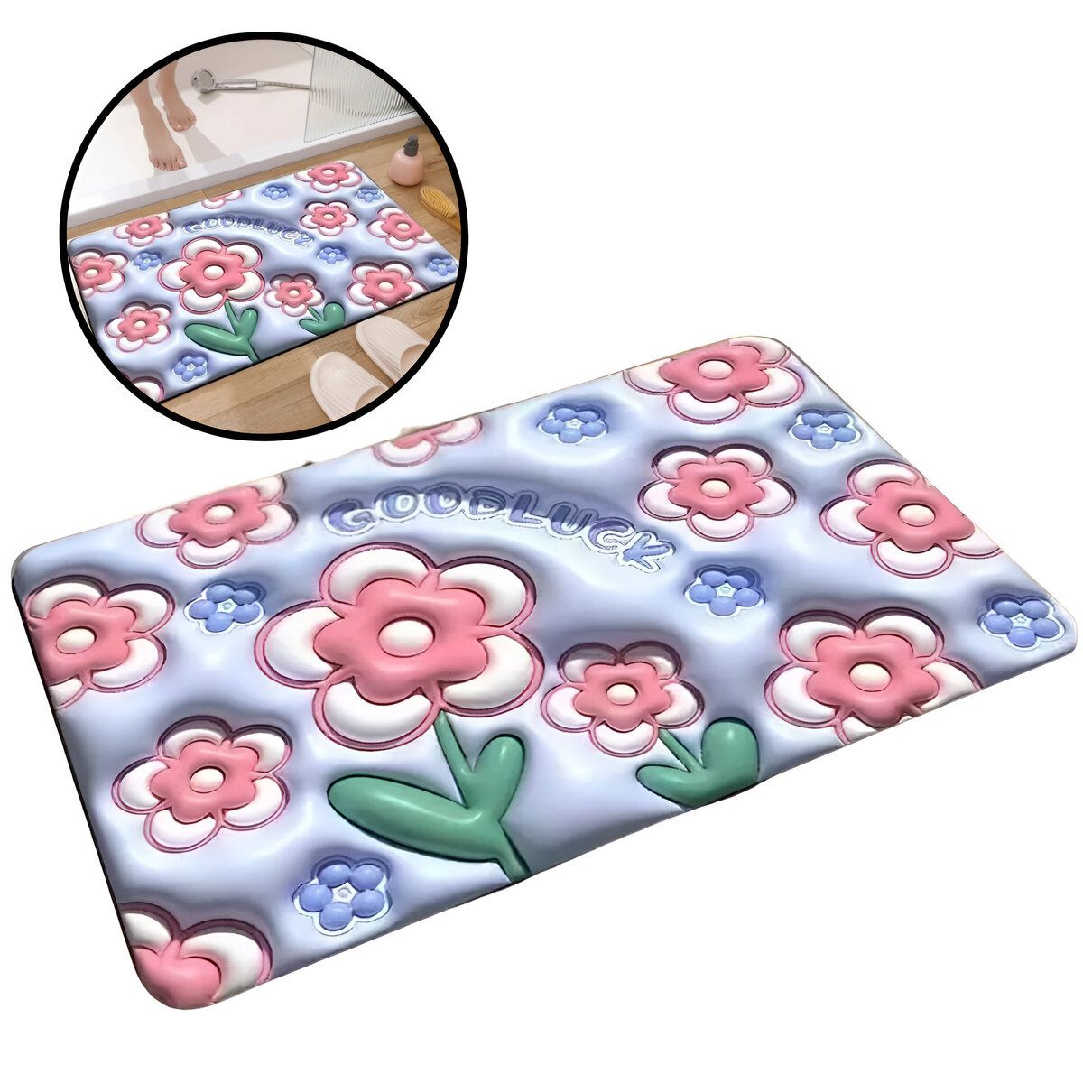 ELMEJORPRECIO - Alfombra De Baño Tapete Absorbente Diseño 3D Goodluck