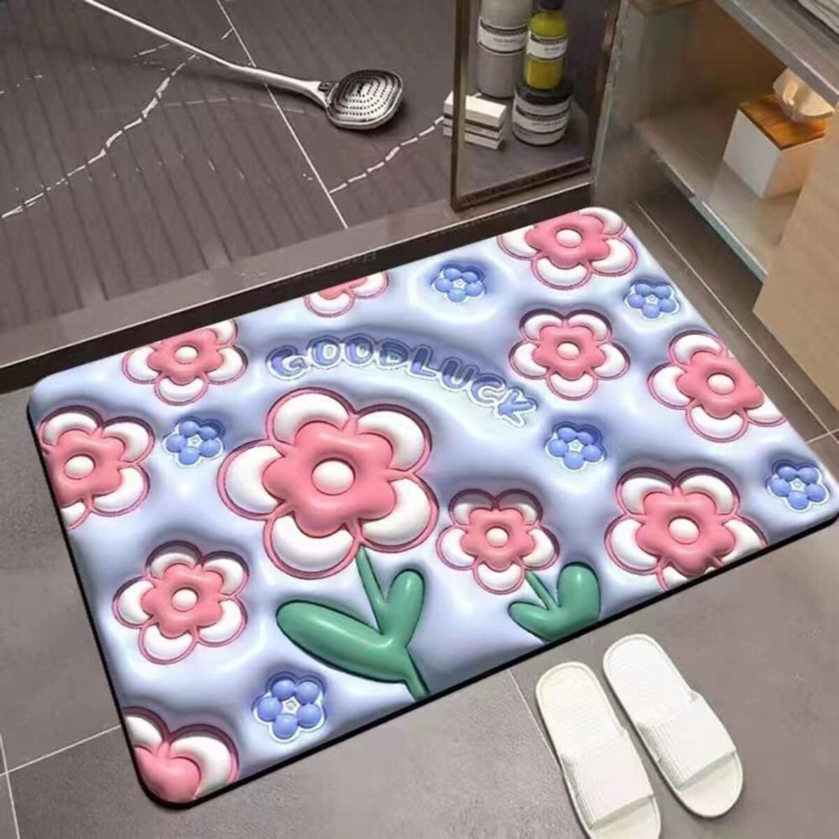 ELMEJORPRECIO - Alfombra De Baño Tapete Absorbente Diseño 3D Goodluck