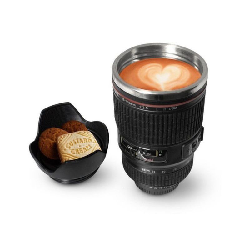 GENERICO - Taza Lente fotografico Taza Mug Galletero Fotográfico Inoxidable