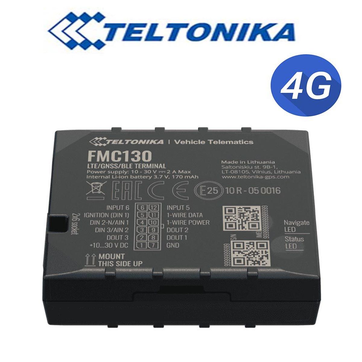 TELTONIKA - GPS VEHICULAR TELTONIKA FMC 130 BLUETOOTH ANTI-JAMMING