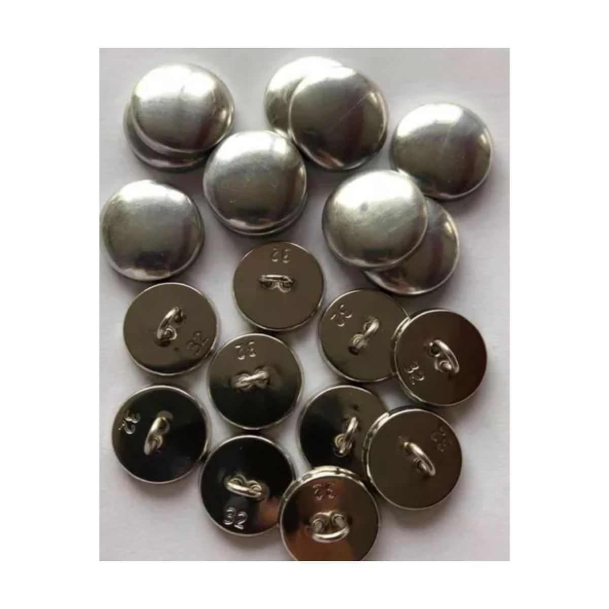 GENERICO - 500 Botón Para Forrar Con Tela #36(22.4mm) Casquillo Tapizar