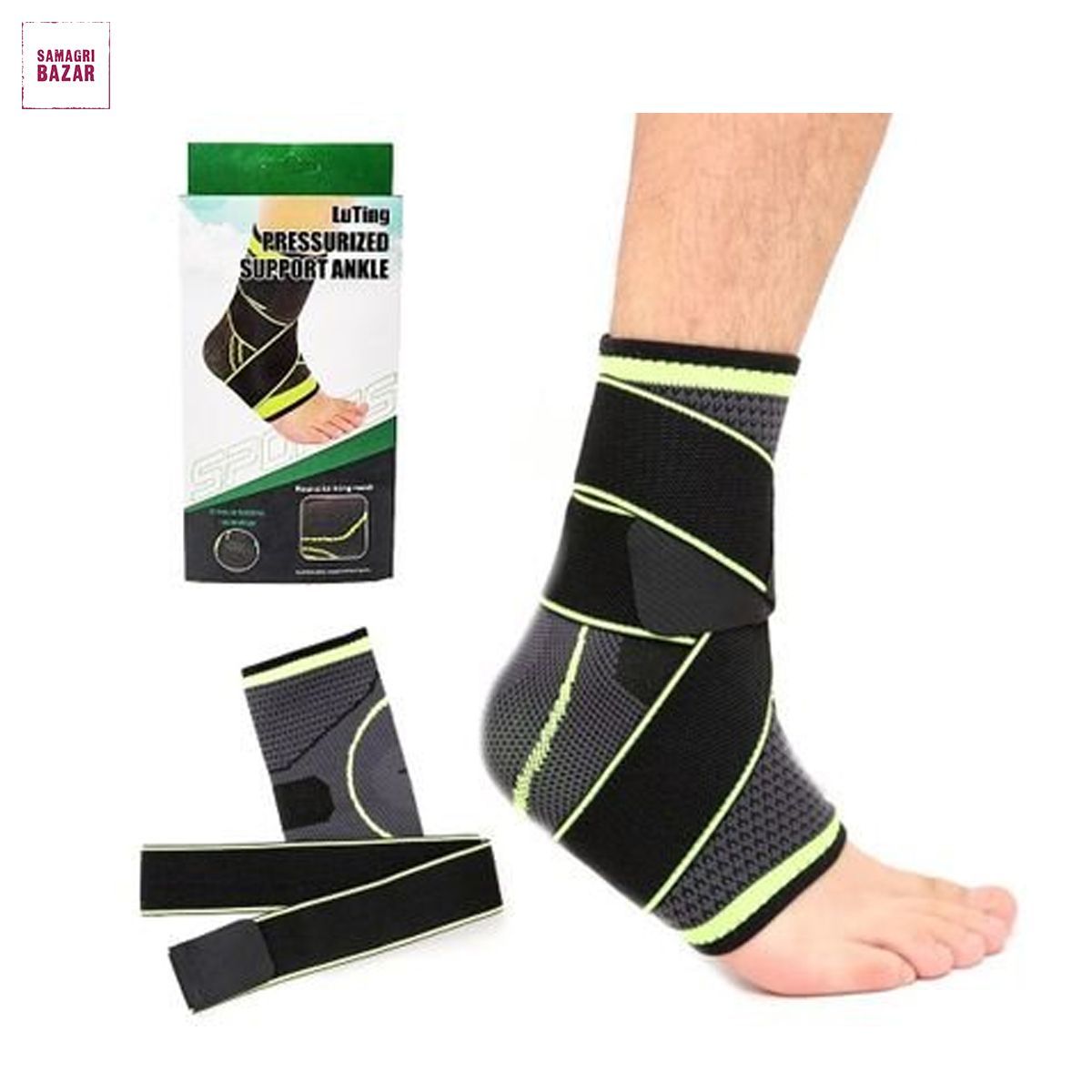 GENERICO - x2 Tobilleras Deportiva Ajustable Vendaje Velcro Ortopedica