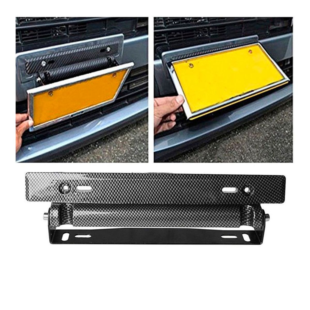 GENERICO - Porta Placa Reclinable Tuning Deportivo Auto Camioneta