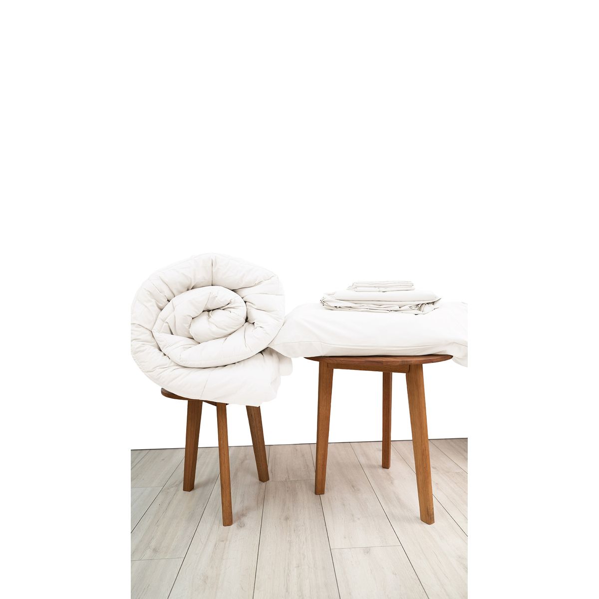 COBITEX HOME - Sábanas + Plumón Hipoalergénico 2 plazas Perla Cobitex 100% algodón