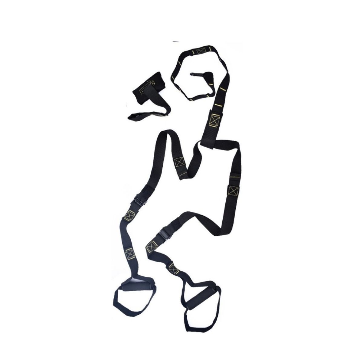 TODO FIT - Entrenador en Suspensión TRX negro Ejercicios de Fuerza y Resistencia